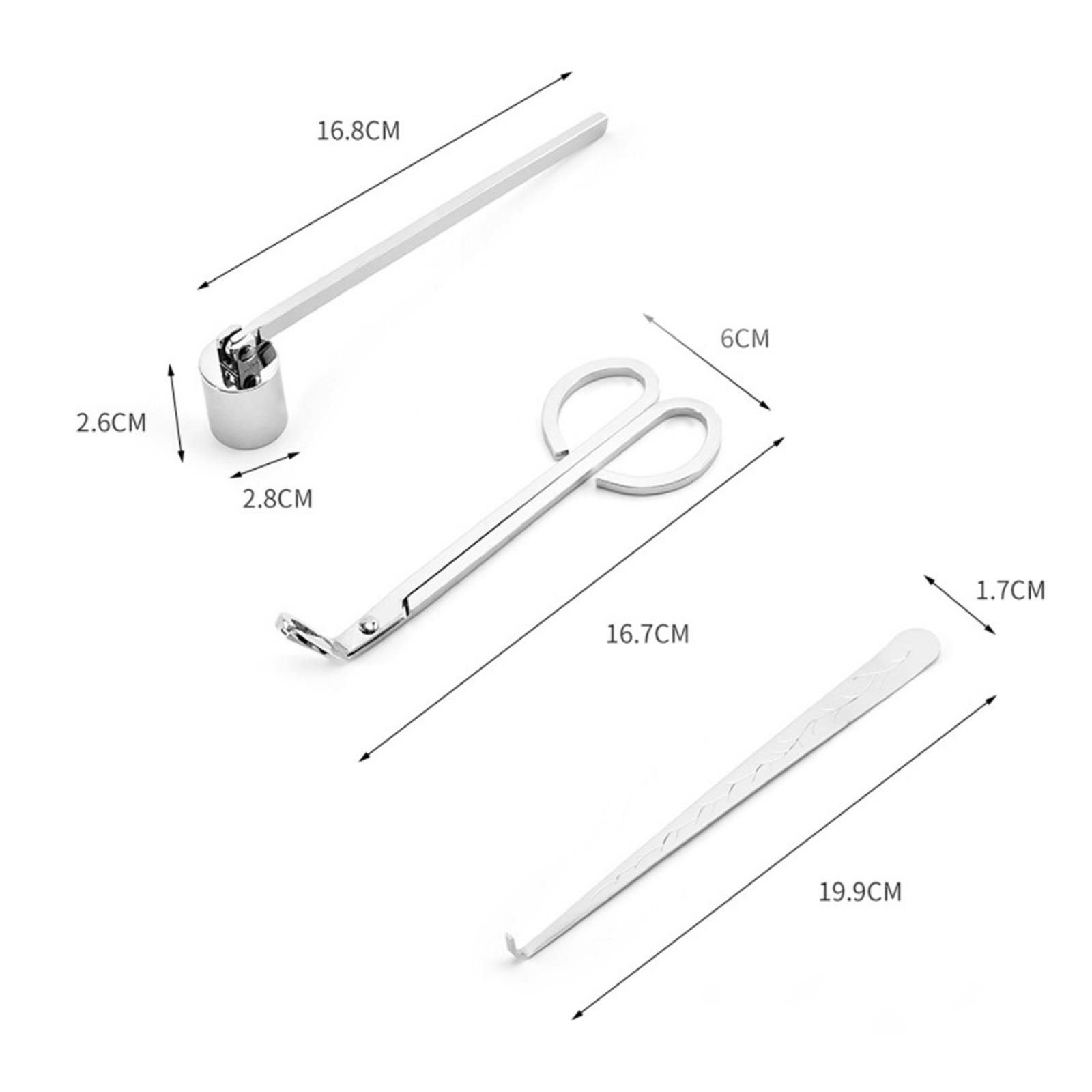 Wick Dipper Tool - 3-in-1 Kerzenzubehör-Set: Docht, Dochtentferner, Dochtspatel, Langlebige