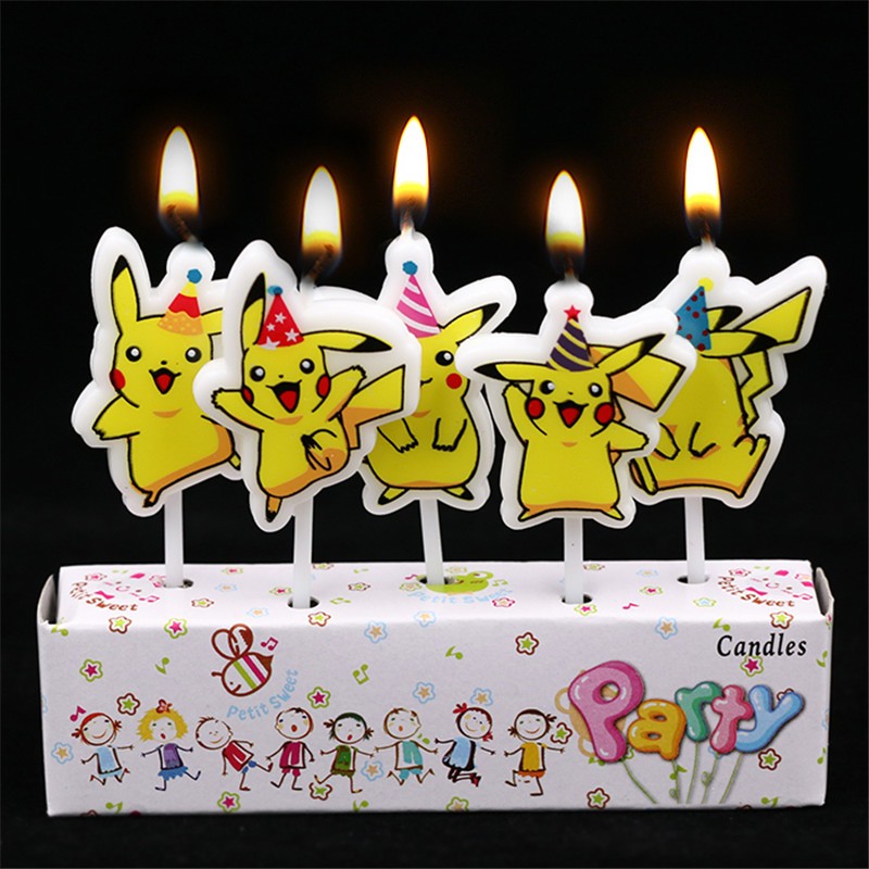 Candle Surprise - 5 teile/los Pokemon Geburtstag Kuchen Kerze
