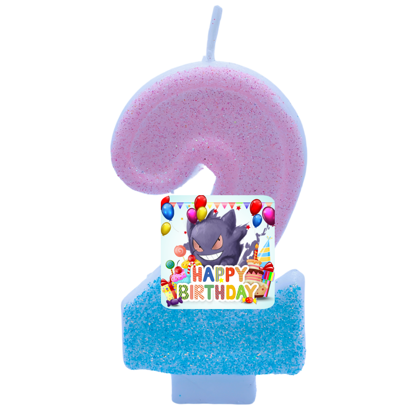 Zebra Candle Supplies - Pokemon Gengar Kerzen Thematische Geburtstagszahlen 0-9