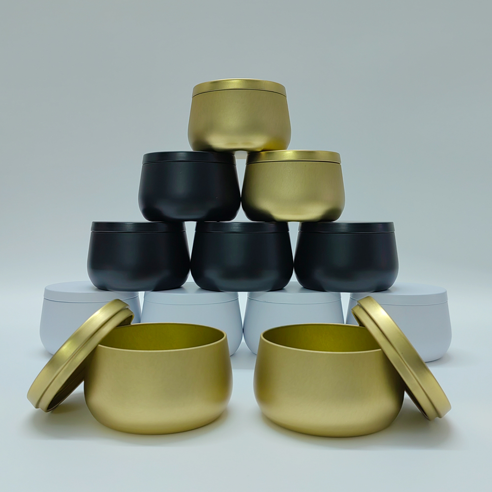 Black Tin Candle - 12 Stück 8 Unzen Weiß Schwarz