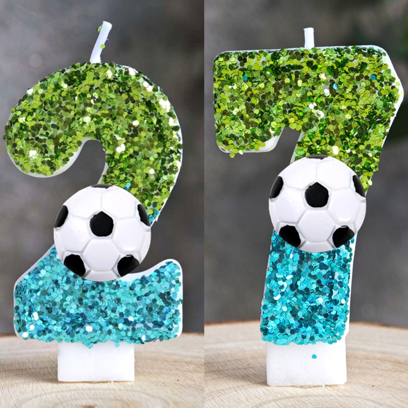 Zebra Candle Supplies - Fußballkerzen Nummer 0-9 Fußballkerze Kuchendekoration Junge