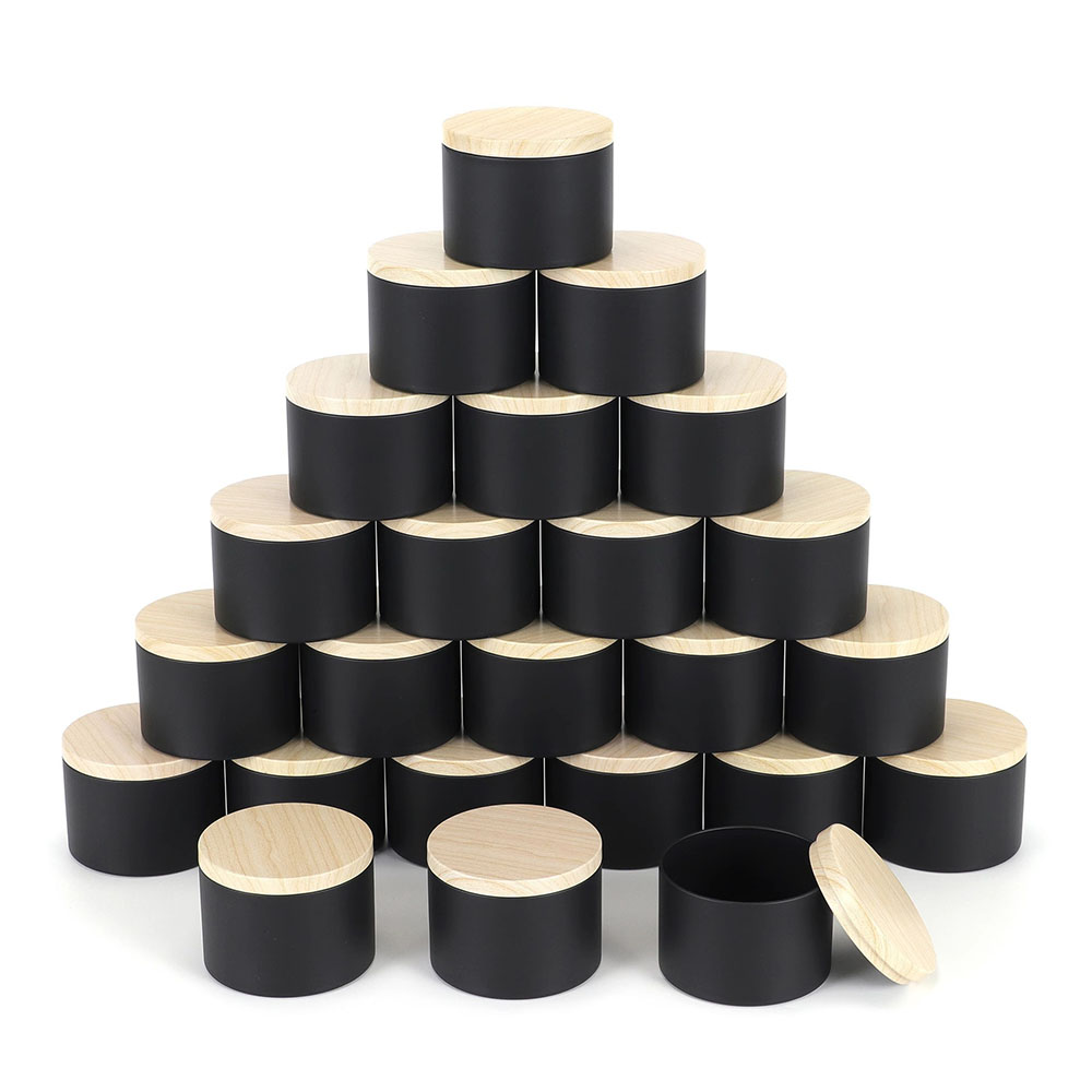 24 Stück 4 Unzen schwarze Kerz – Black Tin Candle Bewertung und Preis