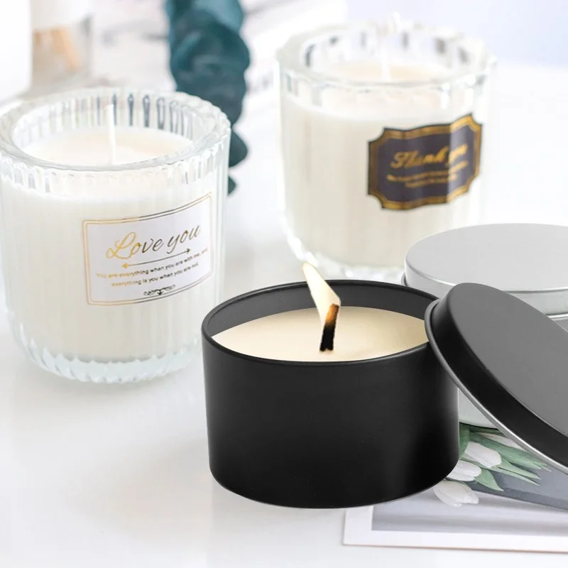 12/24Pcs Runde Metall Zinn Box – Black Tin Candle Bewertung und Preis