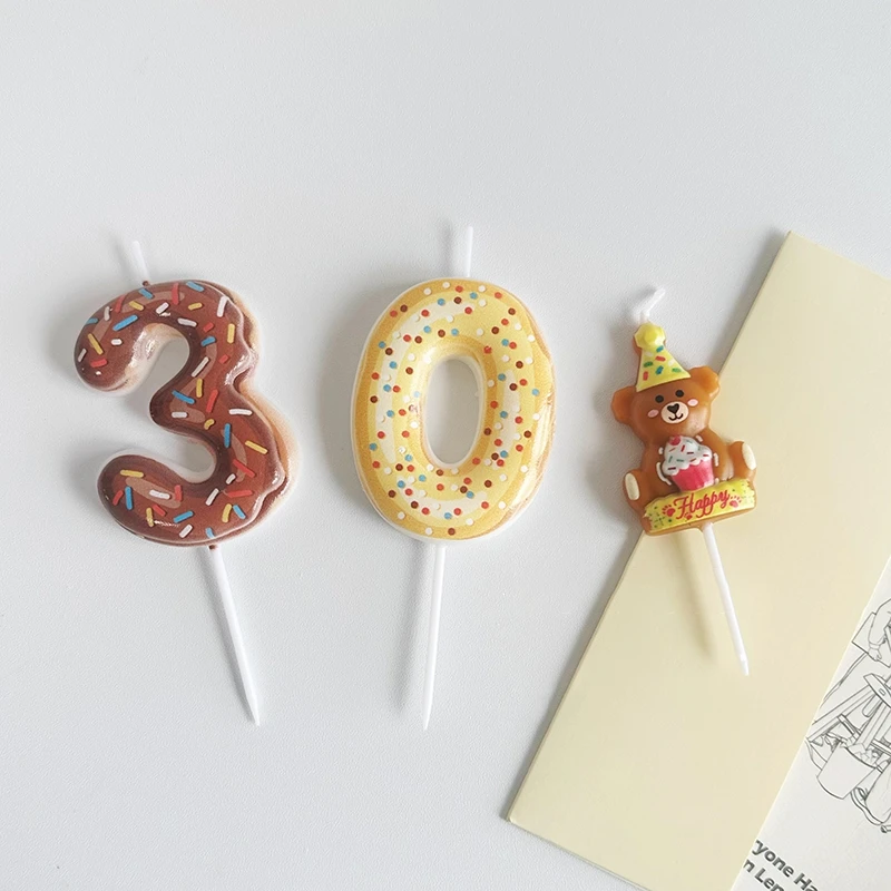 Süße Donut-Zahlenkerze, 0–9 Za – Zebra Candle Supplies Bewertung und Preis
