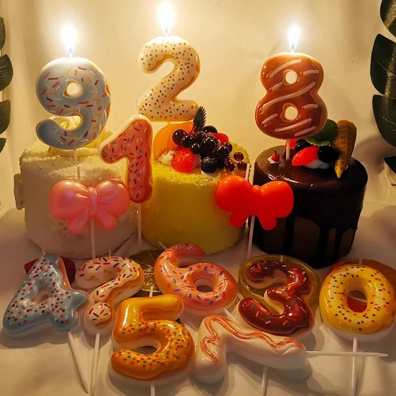Süße Donut-Zahlenkerze, 0–9 Za – Zebra Candle Supplies Bewertung und Preis