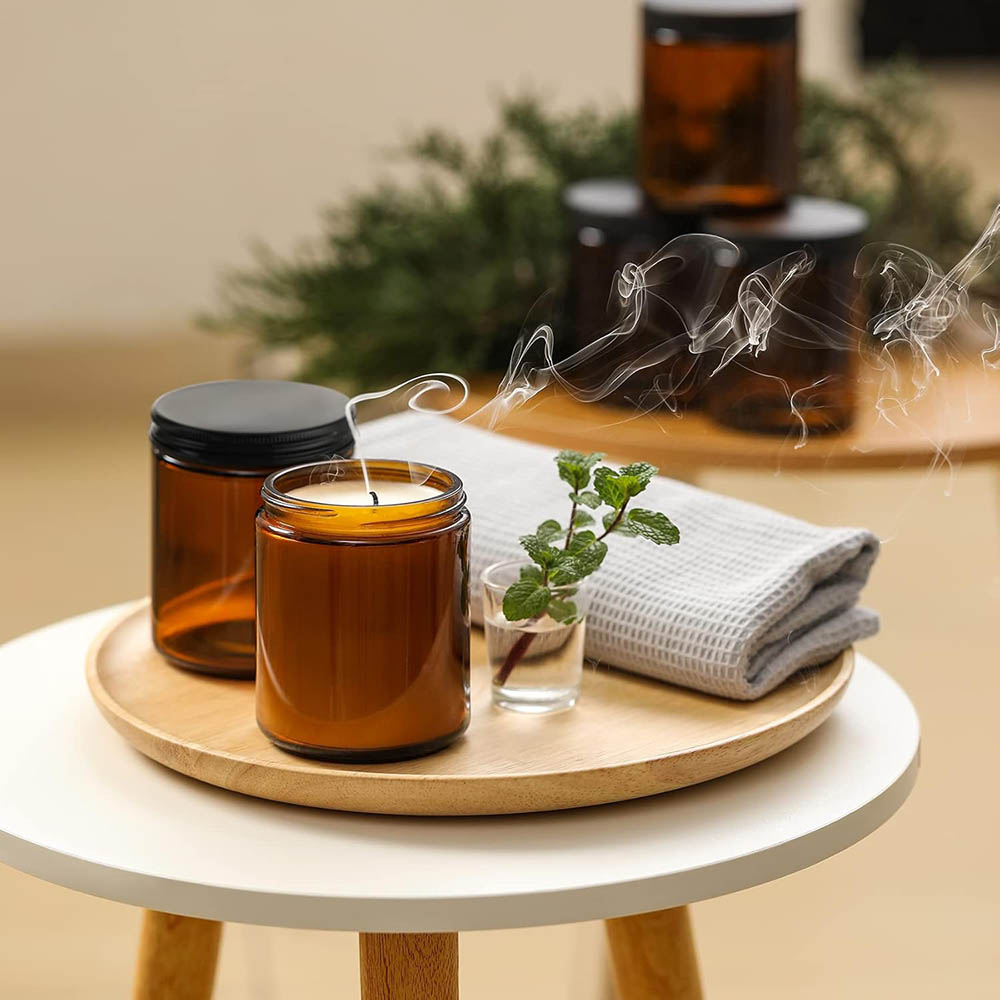 8oz Bernsteinfarbene Glasgläse – Black Tin Candle Bewertung und Preis