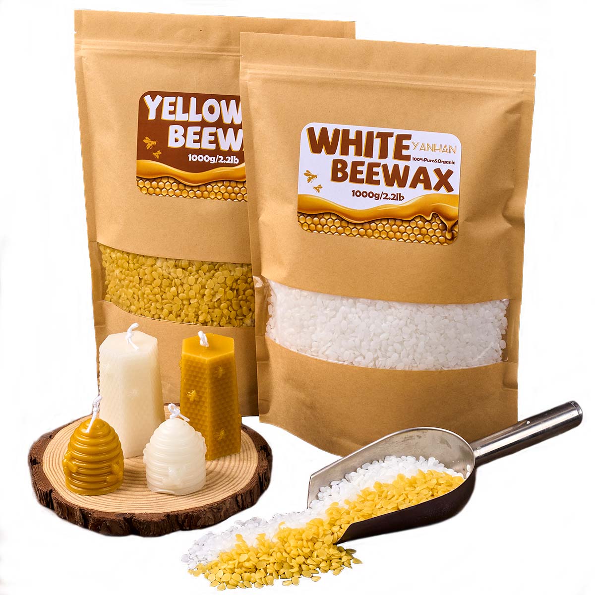1000 g reines natürliches körn – Candle Supplies Bulk Bewertung und Preis