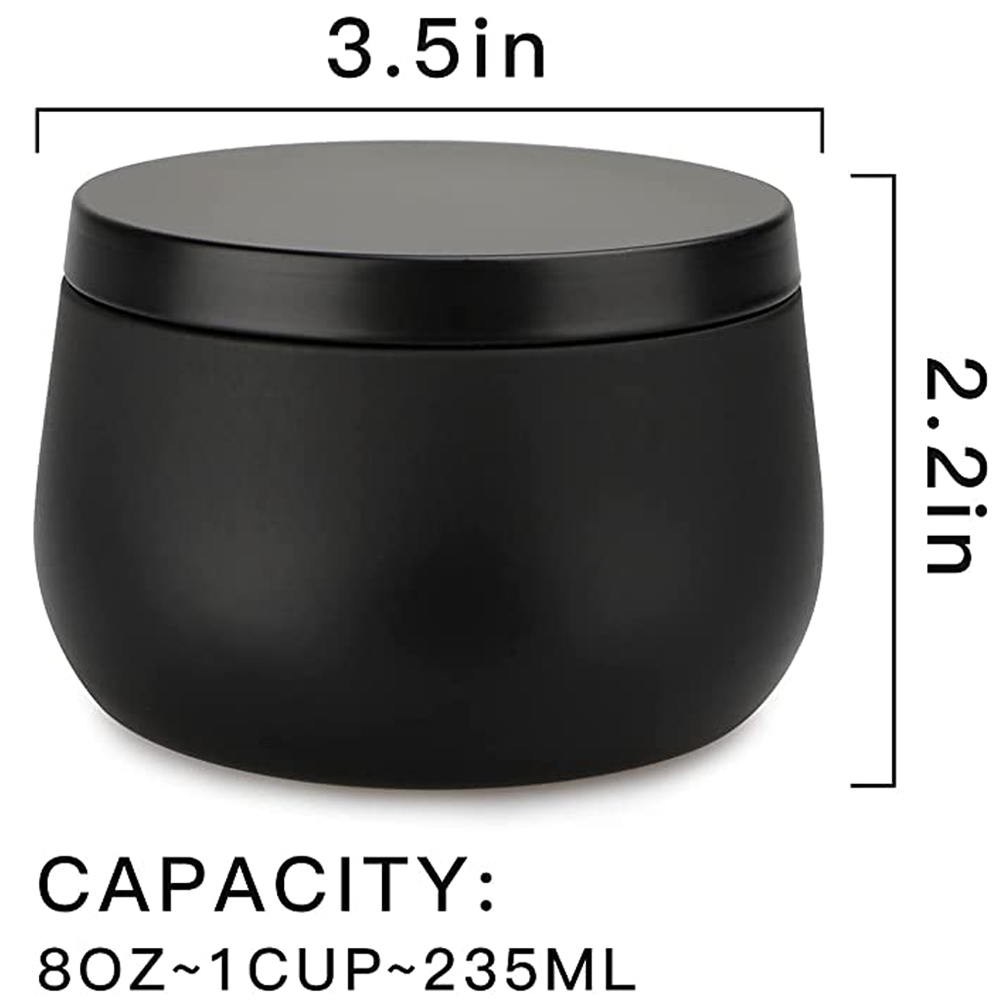 12 Stück 8 Unzen Weiß Schwarz  – Black Tin Candle Bewertung und Preis